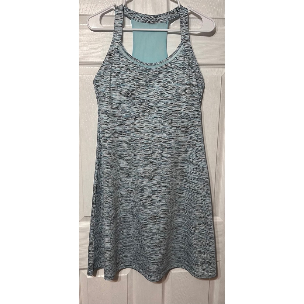 MPG Mondetta‎ Performance Gear Womens Blue Chevron Racerback Athletic Dress M
